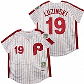 Phillies 19 Greg Luzinski White 100th 1980 Cooperstown Collection Jersey,baseball caps,new era cap wholesale,wholesale hats